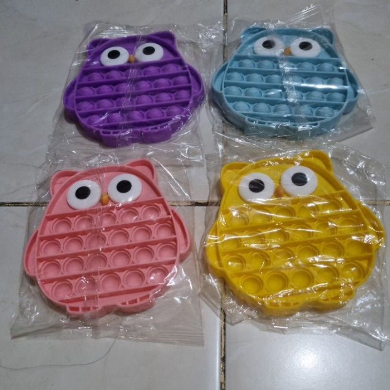 POP IT FIDGET TOY / POP IT PREMIUM ADA EMBOSSNYA / POP IT MURAH / POP IT FIDGET TOYS-Owl warna