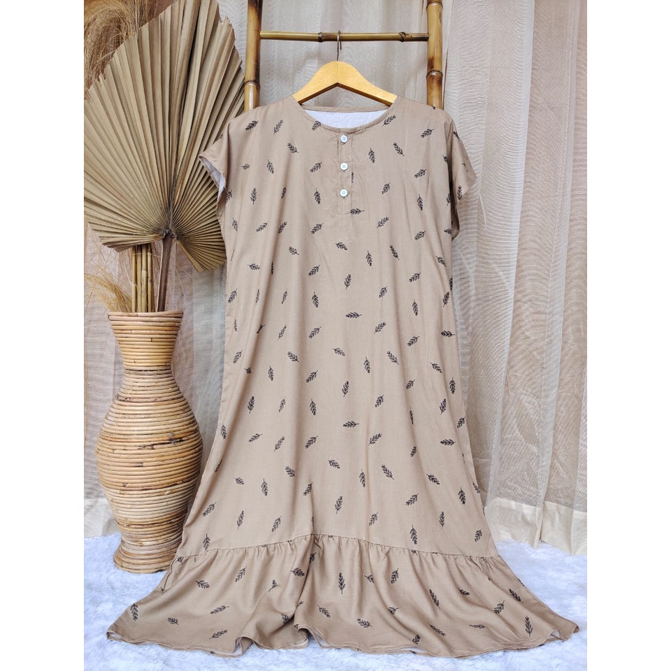 Daster Viral - Daster Corak Ruffle - Daster Ruffle - Daster Busui