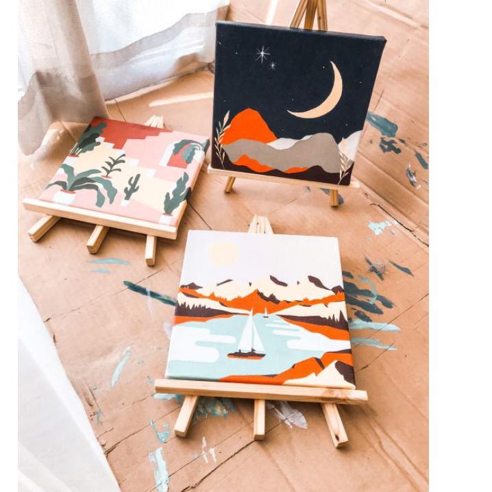 

(PROMO 9RS44) Wooden Easel | Bypainters | 30x22Cm High Quality Easel, Thick, & Durable | Easel Kayu | Stand Lukis ✻