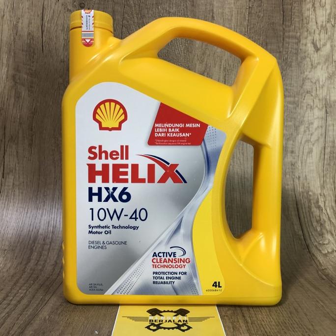 Oli Mesin Shell Helix HX6 10W-40 4 Liter - Oli Mobil Bensin