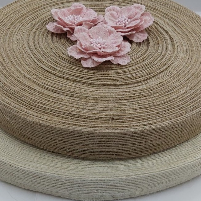 100YARD - 2 CM | PITA GONI COKLAT PUTIH / PITA BURLAP