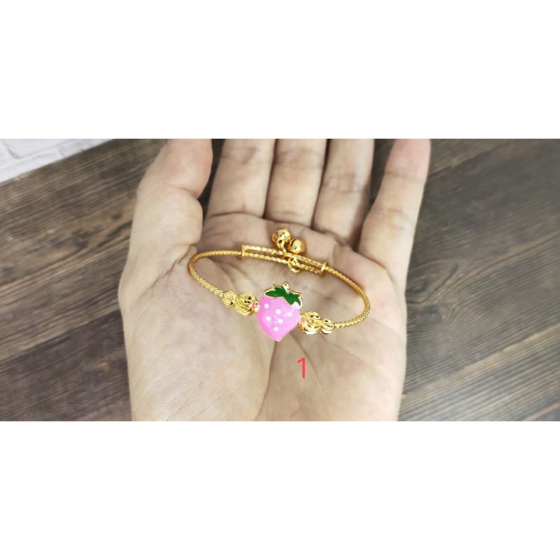 Fifi Fashion Gelang Xuping Bangle ukir Lucu Anak Model Perhiasan 28#