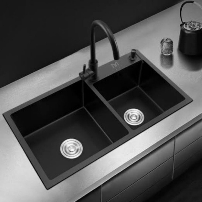 Wastafel - Bak Cuci Piring Model Bolzano/ Kitchen Sink Onan Inobe 8245 Hitam