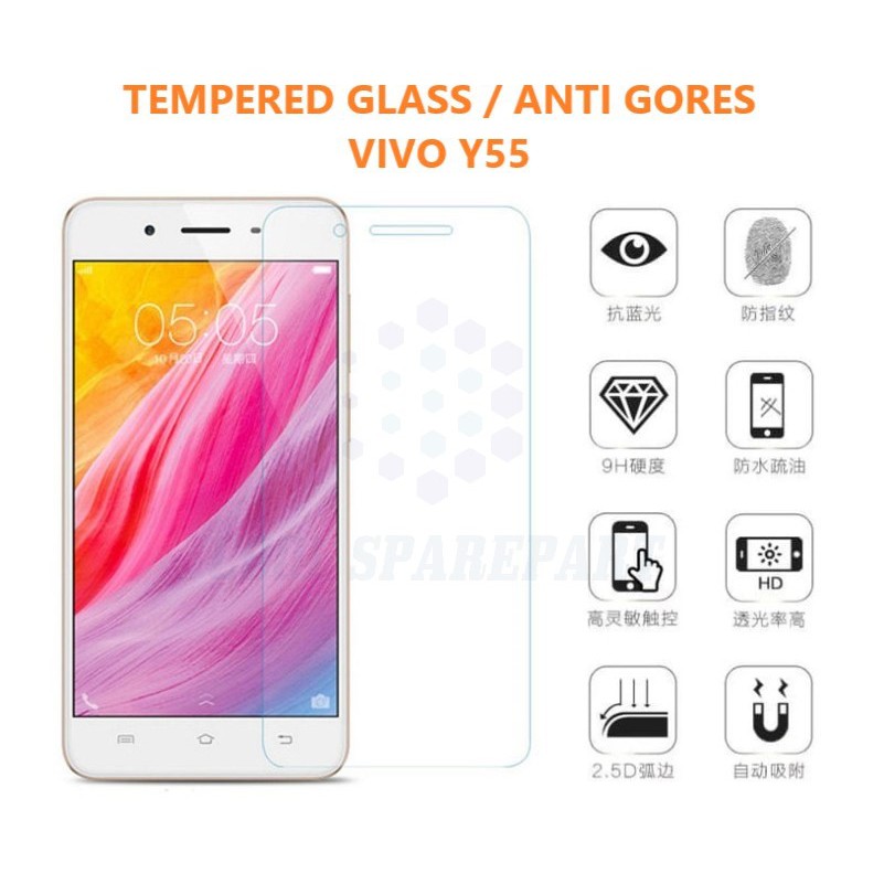Anti Gores Tempered Glass Vivo Y55 Y55s 1603 1610 Screen Protector Cool Sparepart Shopee Indonesia