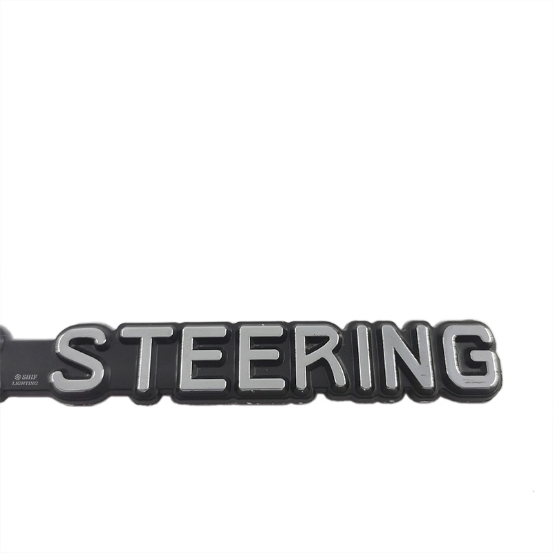 1pc Stiker Emblem Logo Power Steering Bahan ABS Untuk Dekorasi Mobil