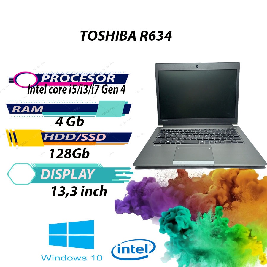 Jual Laptop Toshiba R634 Intel Core I5i3i7 Ram 4gb Ssd 128gb Layar 13