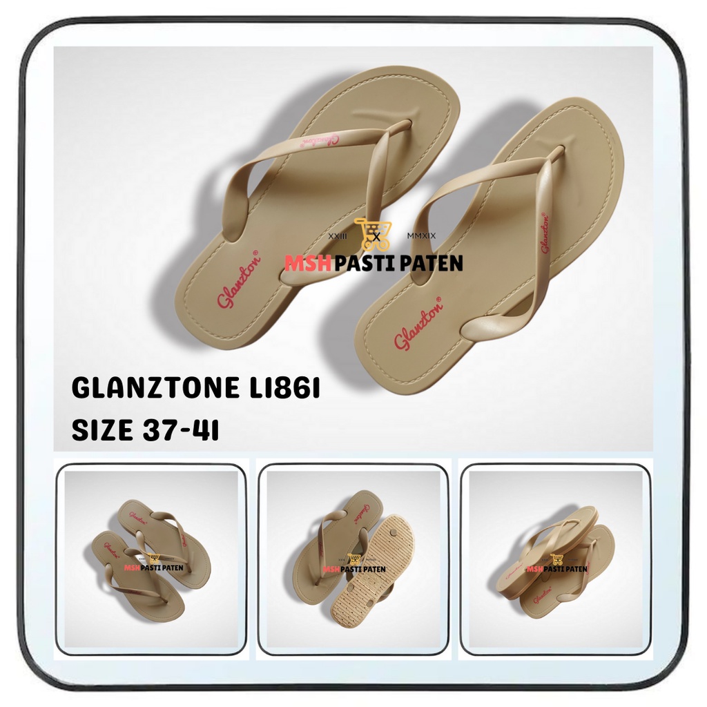 Sandal jelly wanita tebal merk glanzton jlt-L1861 ukuran 37-41 Sandal wedges Sandal impor