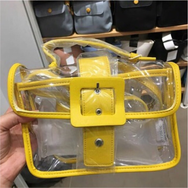 Tas Sling bag MINISO tas selempang transparan