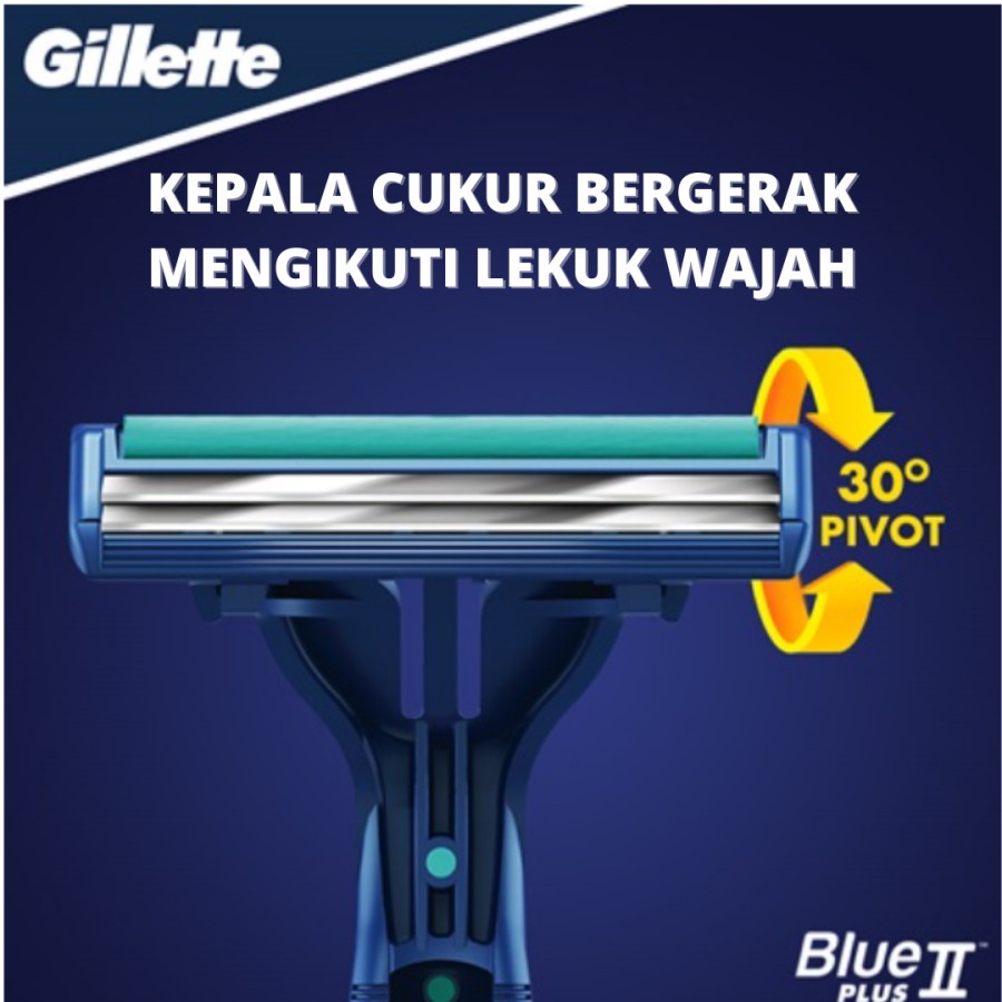 Gillette Alat Cukur Blue 2 Flexi Kepala Goyang