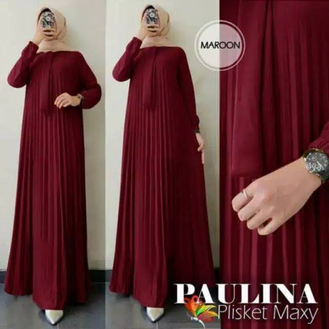 Gamis plisket pita // gamis plisket tali // gamis plisket jumbo