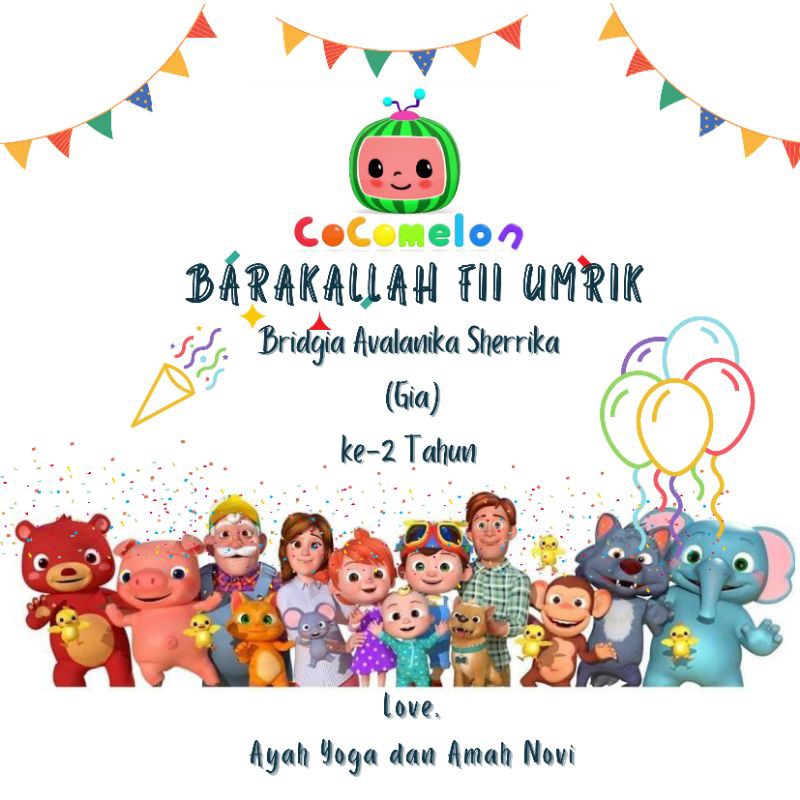 Cetak Stiker Ulang Tahun Custom Tempelan Kertas Perlengkapan Hampers Kado Ultah By Aqilsolution