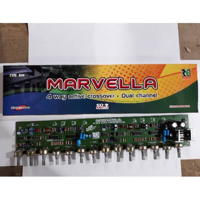 Kit audio crossover aktif 3 atau 4 way dual channel 844