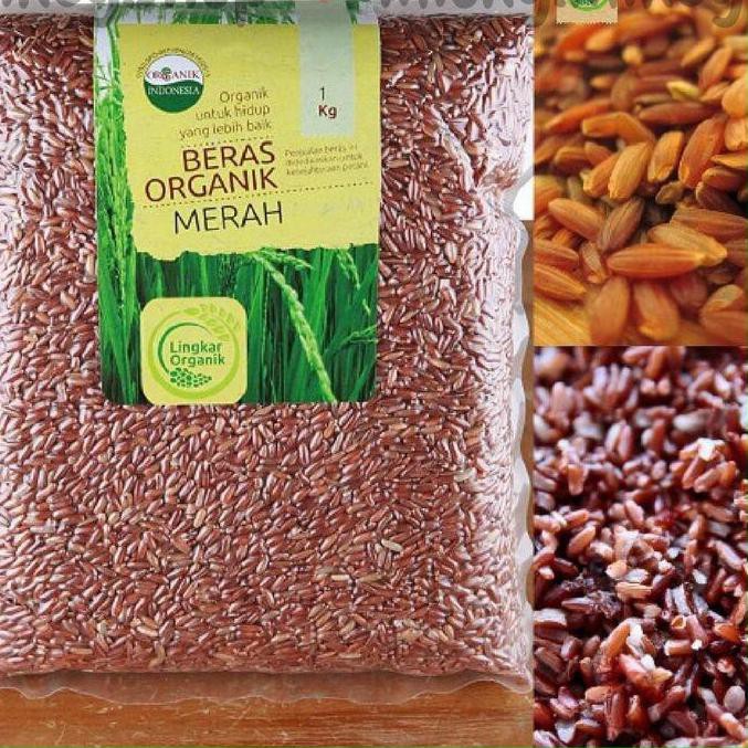 

Original Beras merah Organik 1 kg vakum lingkar organik