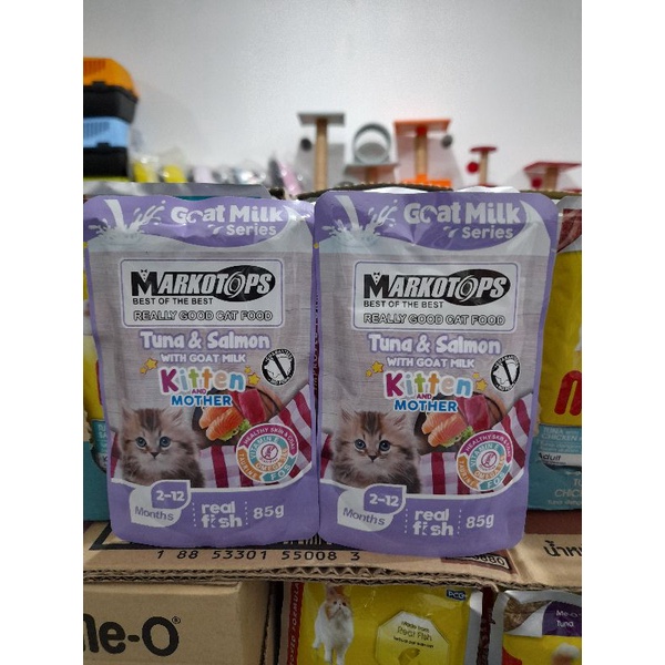 Makanan Basah Kucing Markotop Sachet Kitten 85g - Tuna Salmon