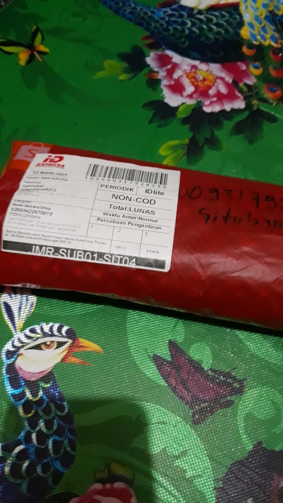 Gamis Batik Modern Murah Katun Halus Kombinasi Truntum, Ori Batik Aksara Pekalongan Big Size Jumbo