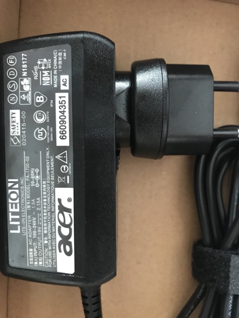 ADAPTOR LAPTOP ACER 19v-2.15A langsung power PLN CHARGER NOTEBOOK 19 volt 2.15 ampere