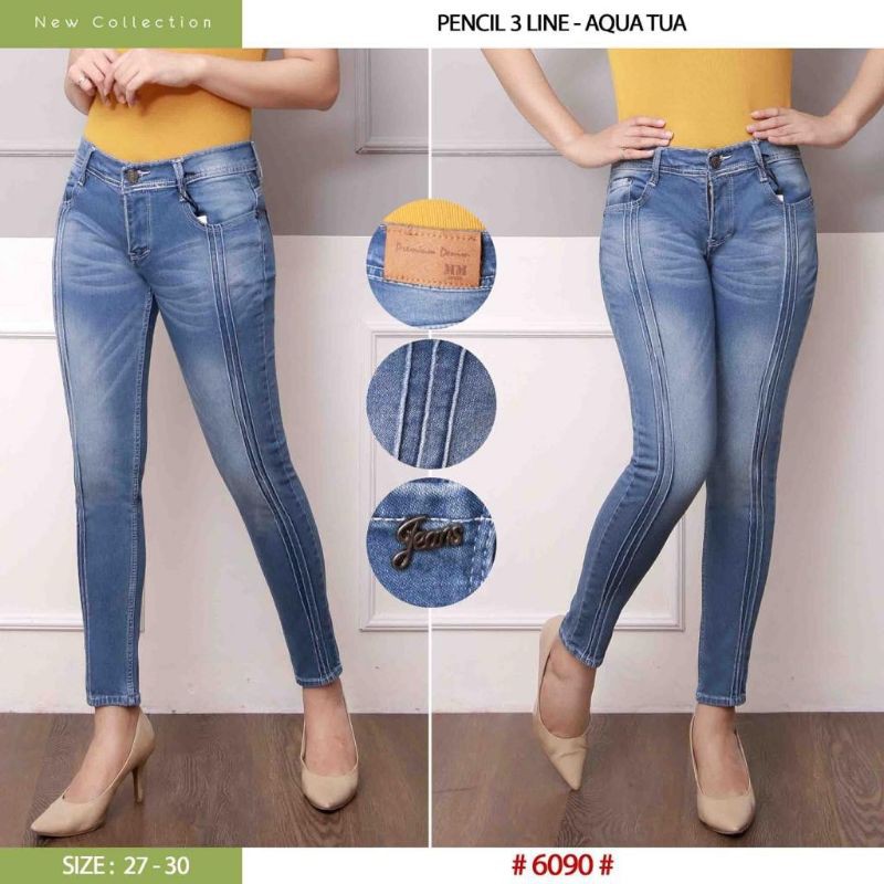 CELANA PENCIL CEWE FRONT LINE 3/JEANS CEWE TULANG SAMPING 3 PREMIUM QUALITY