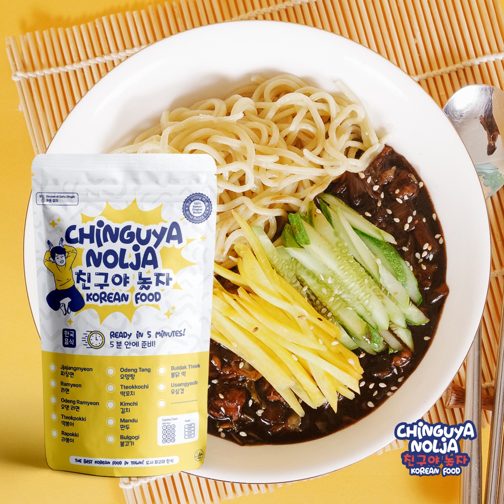 

Chinguya Nolja - Jjajangmyeon / Jajang Ramen / Jajangmen Instan Hallal - Korean Food