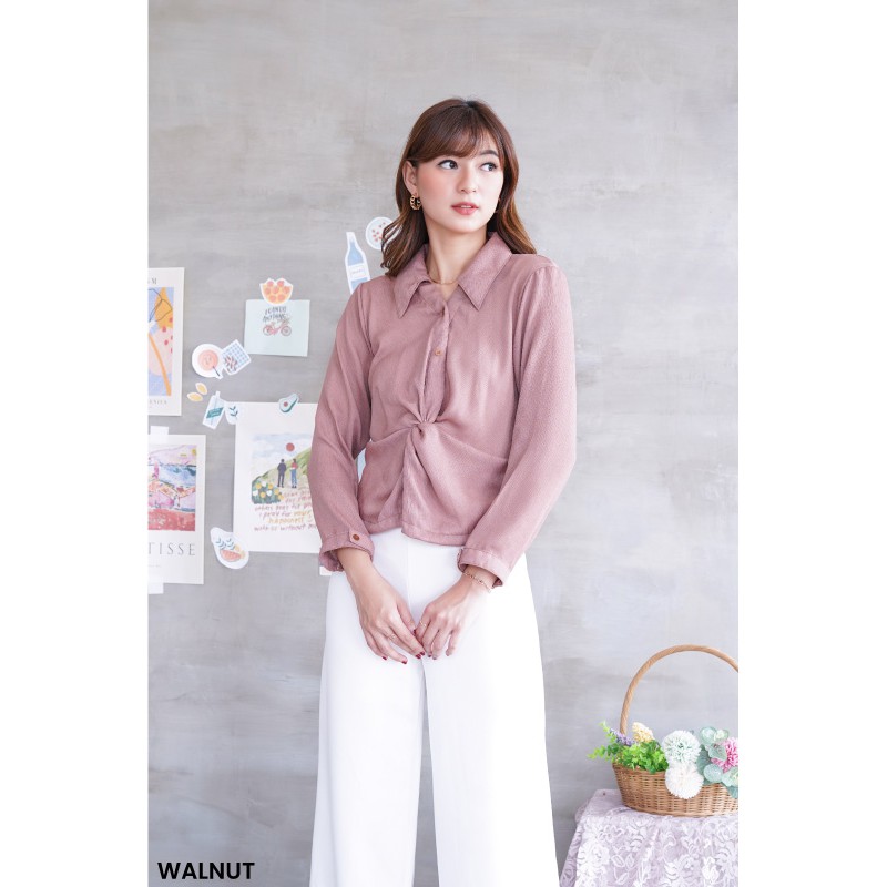 Ayumi Blouse Twisted Crinkle Atasan Wanita