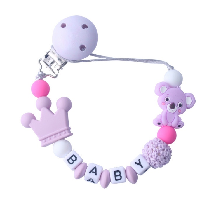 PC 1 | PACIFIER CLIP | TALI EMPENG DAN TEETHER BISA CUSTOM NAMA | TEETHER TALI DOT EMPENG CHAIN GANTUNGAN BAHAN SILIKON AMAN BPA FREE | RUZAIN MALL
