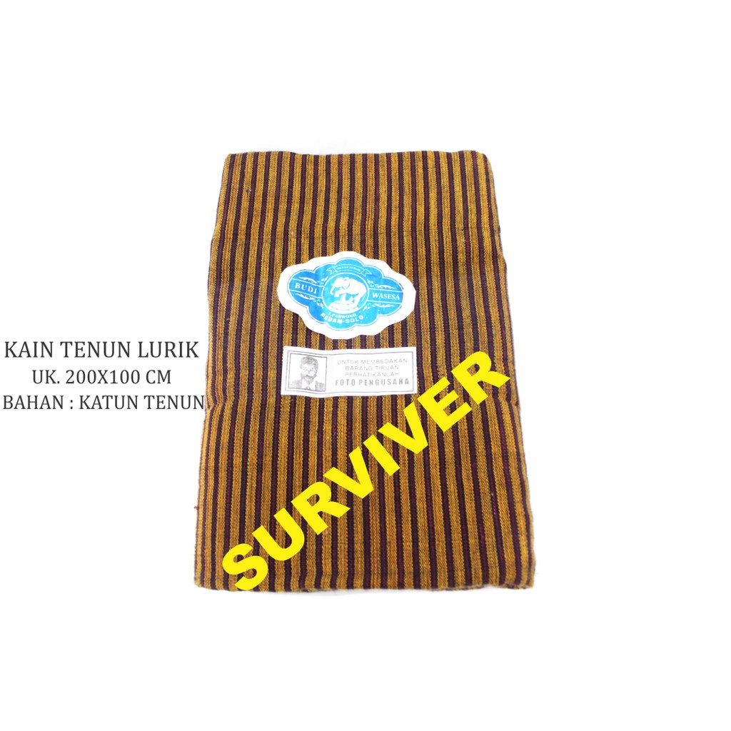 Kain Batik Tenun Kain Lurik Khas Jogja SoloMotif garis Dongker Original Halus