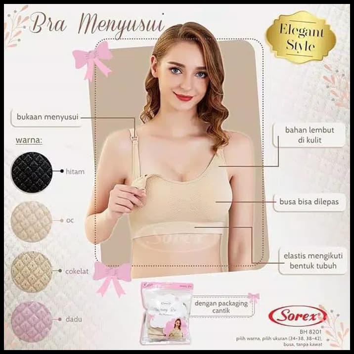 Bh Menyusui Sorex Bh Ibu Hamil Nursing Bra Dijamin Murah - Size 34-38 Yu278Fe