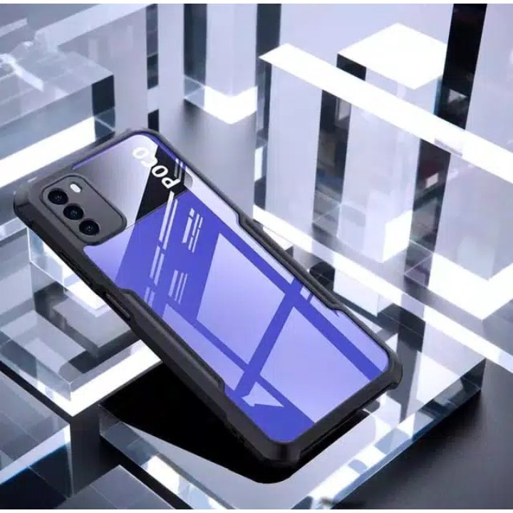 Case XIAOMI POCO M3 Soft Pruff Hard Case Transparan + Pelindung Camera