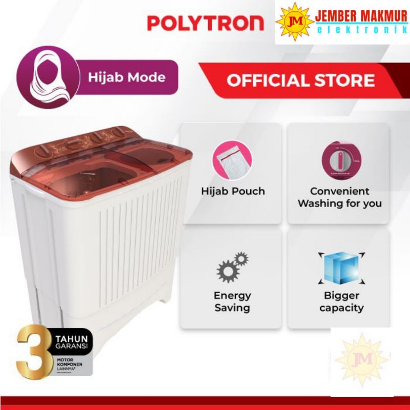 POLYTRON PRIMADONA SAMBA 2 TABUNG 7KG PWM 7072N