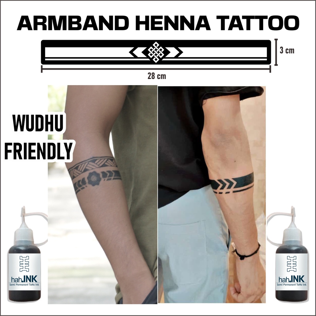 ARMBAND TATTOO henna temporary Tahan Lama