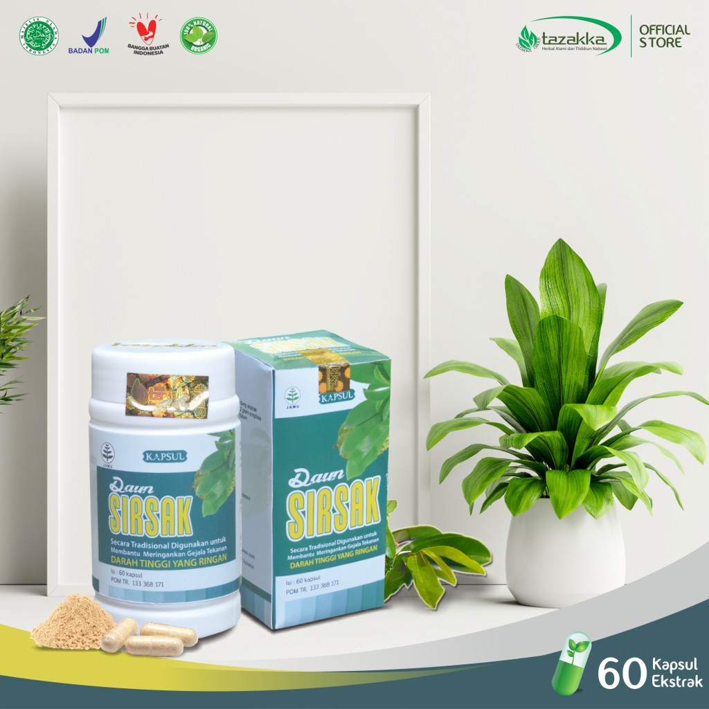 Obat Kanker | Obat Tumor Herbal | Kapsul Herbal Daun Sirsak isi 60 Kapsul HALAL BPOM Origina Ampuh