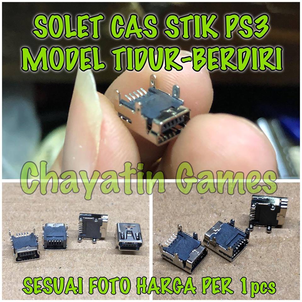 SOKET CHARGER STIK PS3 / SOKET CAS STIK PS3 MODEL TIDUR-BERDIRI