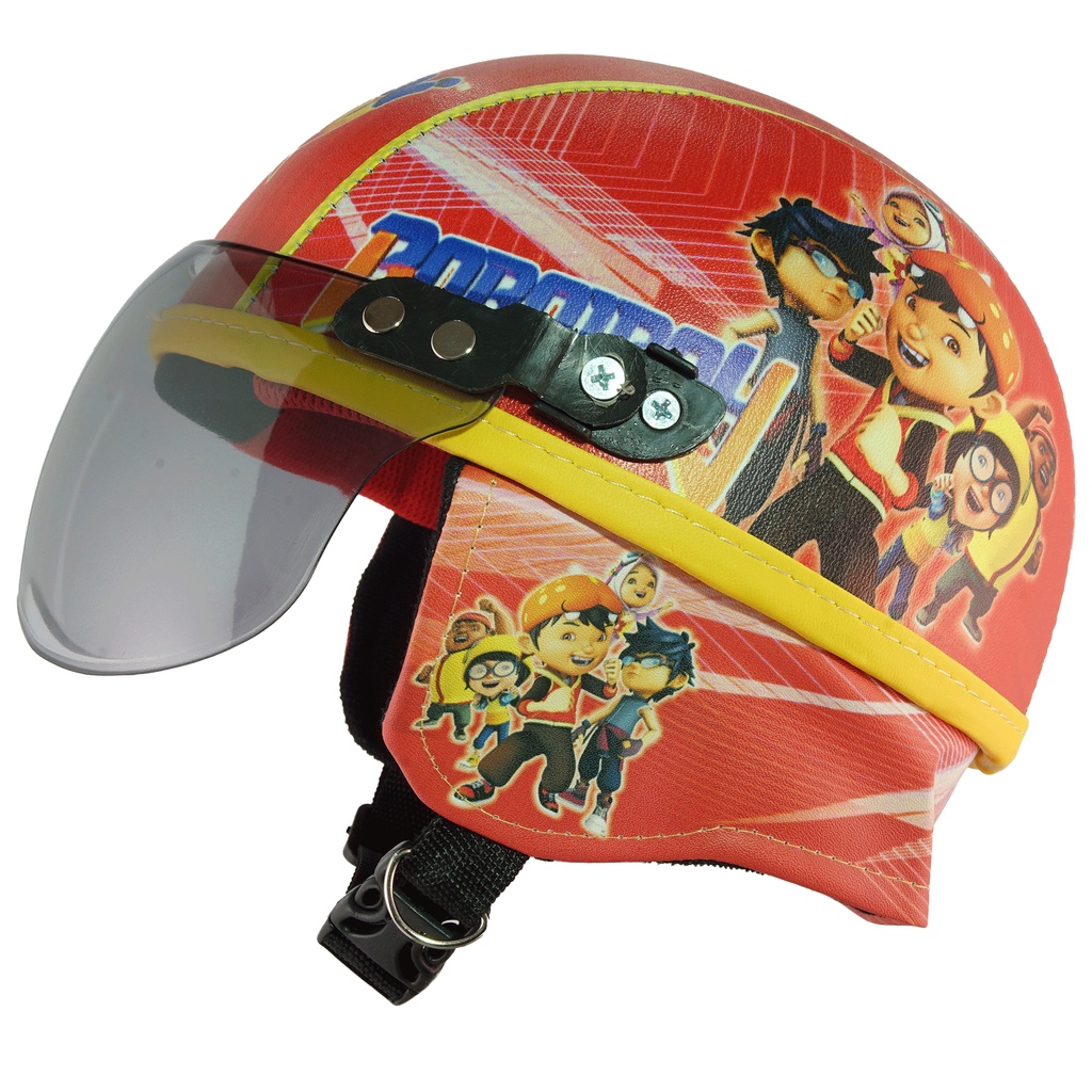 Helm Anak Untuk Usia 1-4 Tahun Motif Boboiboy - Merah Kuning