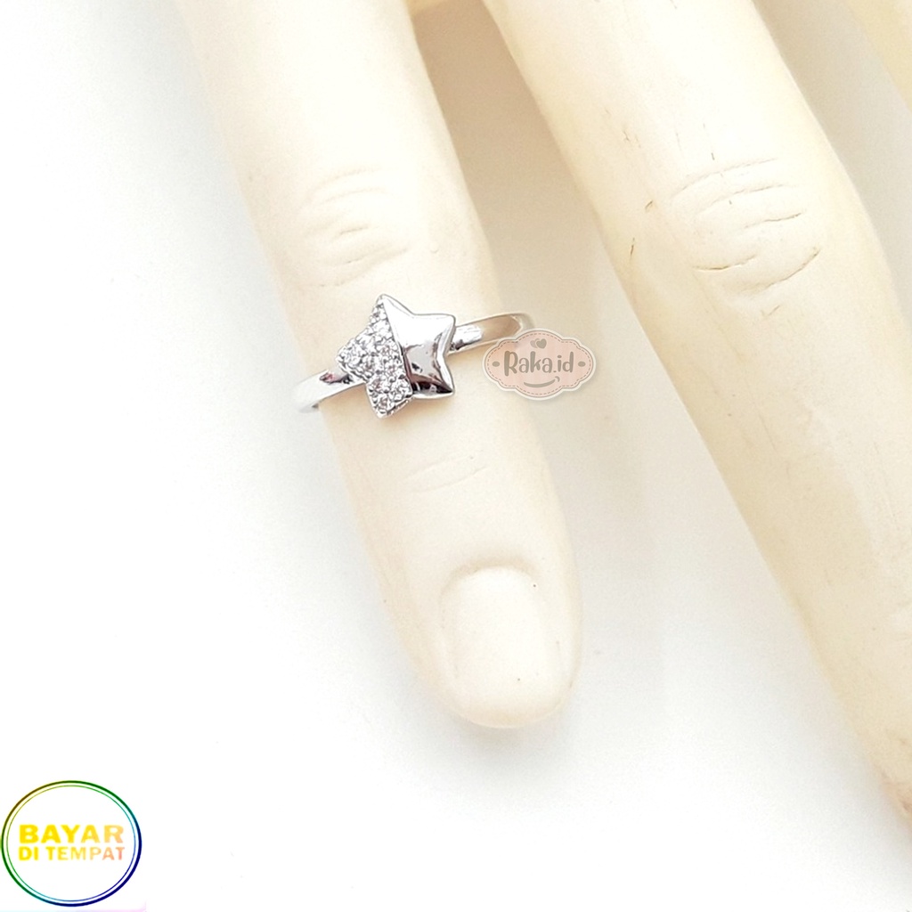 Cincin Anak Motif Bintang Silver Perhiasan Cantik Anak Lapis Emas 18k 814