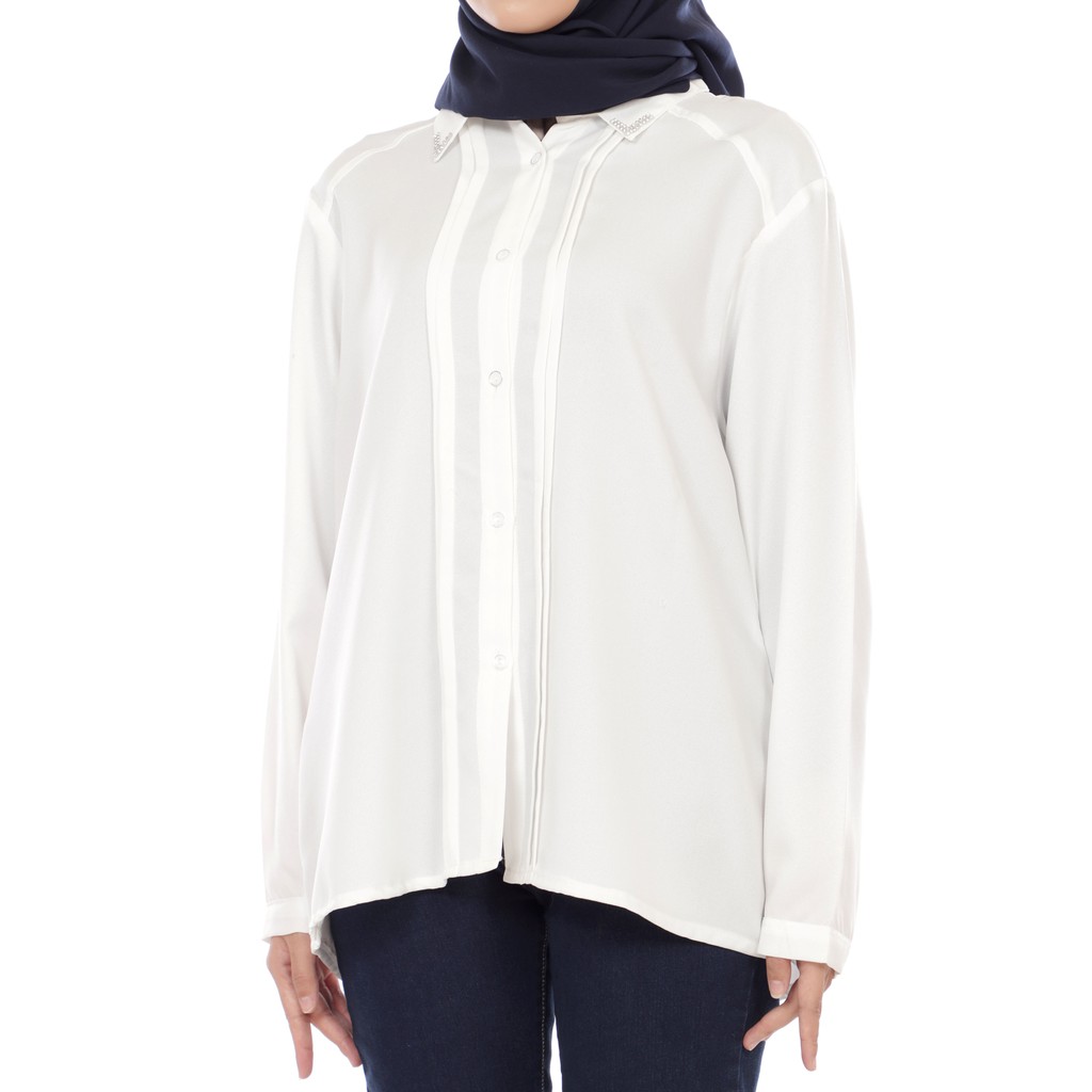 KEMEJA KHUSUS PUTIH XXXL TANGAN PANJANG - KEMEJA KHUSUS PUTIH JUMBO LENGAN PANJANG - KEMEJA KANTOR-XL KIKA LD = 92 CM