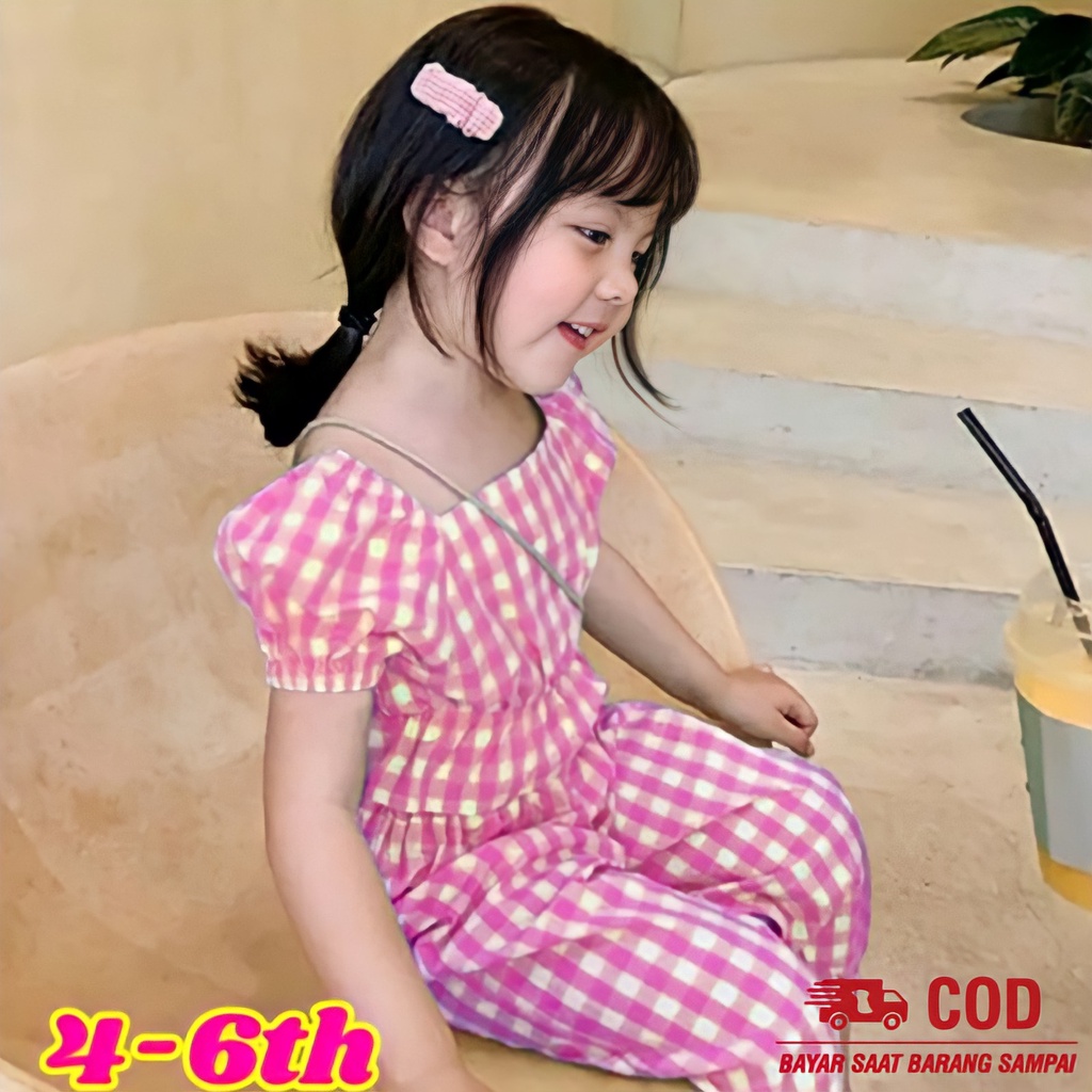 KD ST CACA KS Baju Anak Perempuan Setelan Pakaian Anak Cewek Setcel Kotak Caca Kid Umur 4 5 6 Tahun