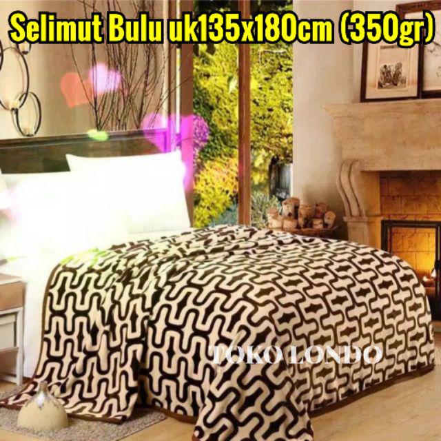 [TERMURAH] SELIMUT DEWASA Selimut Bulu Motif Garis2 Abstrak Bunga2 MMC Uk135x180 HALUS LEMBUT 350gr-Brown Mozaik