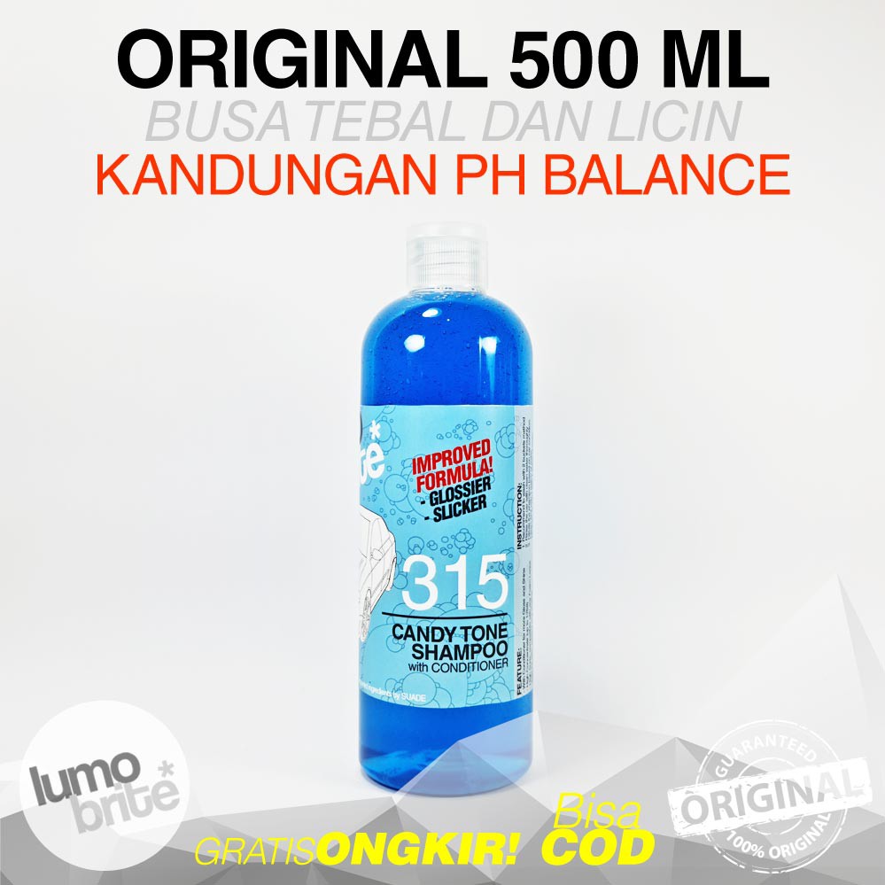 LUMOBRITE 315 CANDY TONE SHAMPOO 500ml Mobil Motor Wash Wax Busa Tebal Kilap Licin Cuci Salju