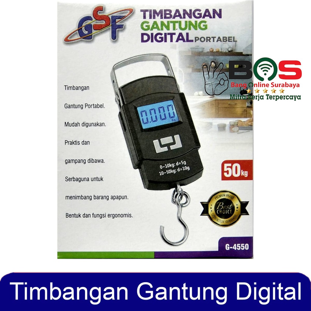 Timbangan Gantung Digital GSF-4550 GSF 4550 GSF4550 Kapasitas 50KG