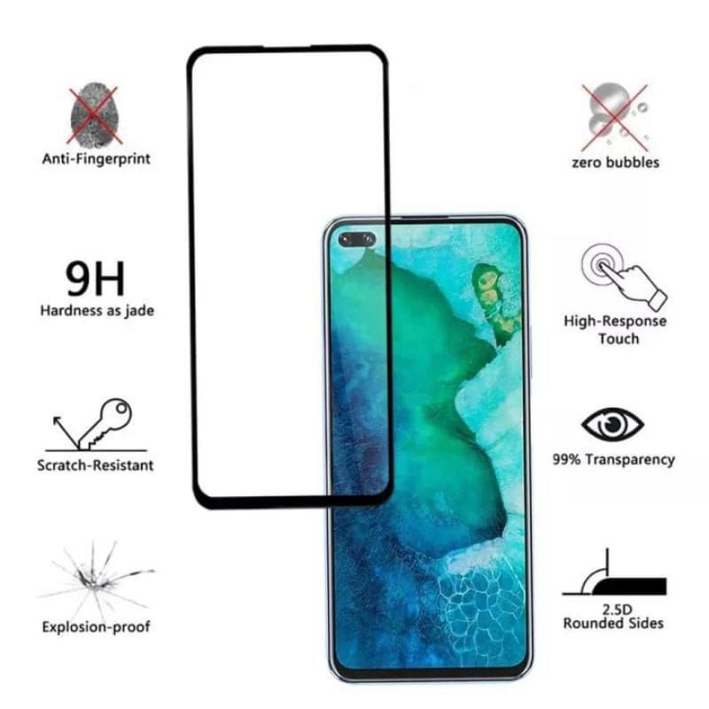 Tempered Glass Infinix Note 7/Note 8 New Full Screen Premium Protector Quality