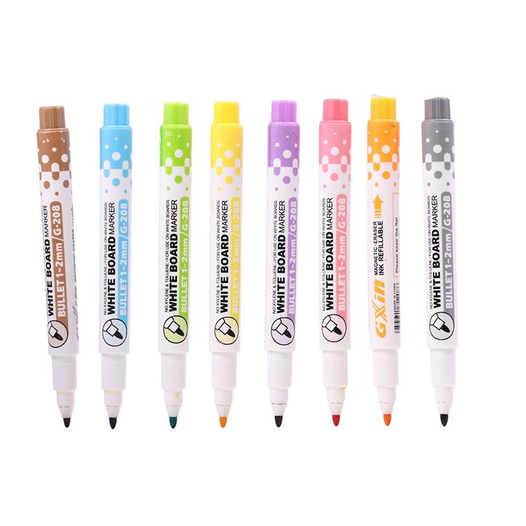 

☁ DRY WIPE WHITE BOARD MARKER 8pcs | non toxic | ink refillable marker magnetic eraser kids | spidol penghapus alat papan tulis anak ㅫ
