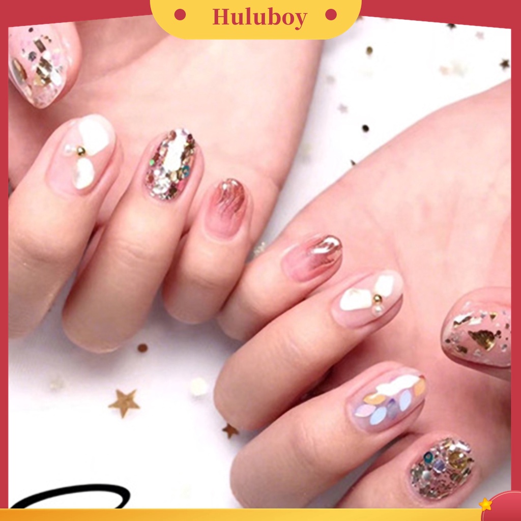 Huluboy Huluboy♡ Payet Kuku Bentuk Irregular Untuk Dekorasi Manicure Wanita