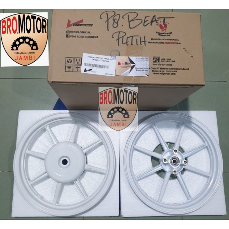 velg/ pelek Vrossi p8 palang 8 matic beat / scoopy , genio , vario110 / vario150 , mio lama , mio so