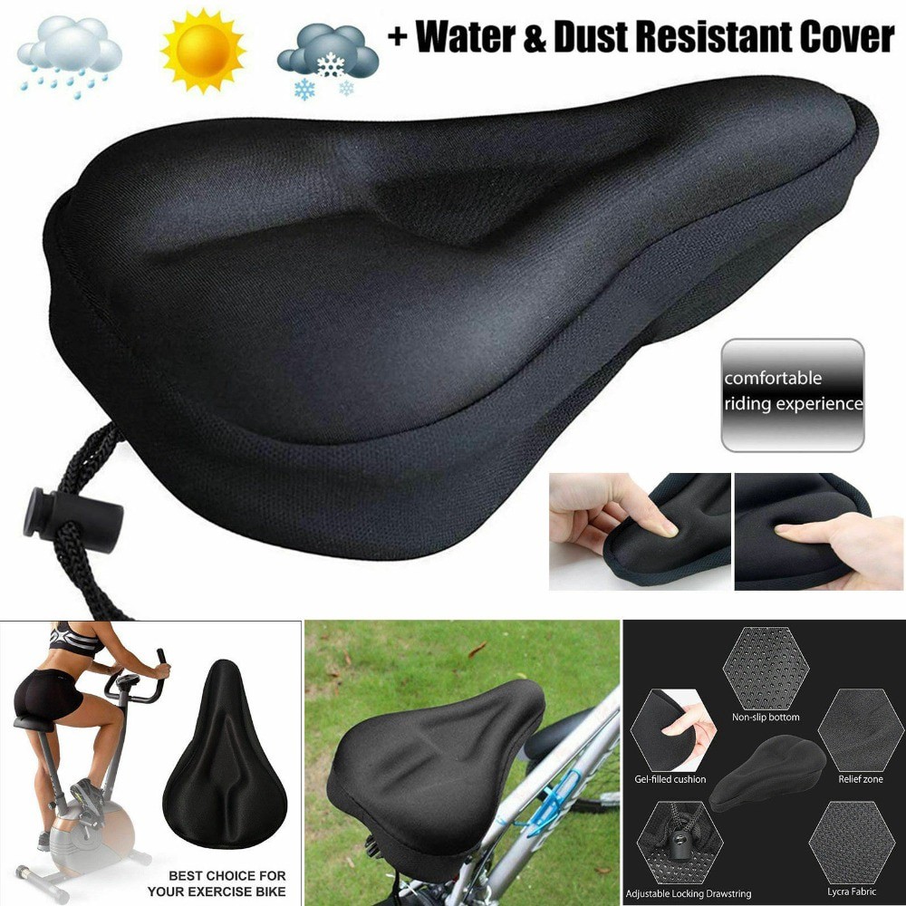 GS8Pro Black 3D Soft Bike Seat Cover Comfortable Foam Seat Cushion Sadel Empuk Cover Sadel Sepeda Empuk SH8