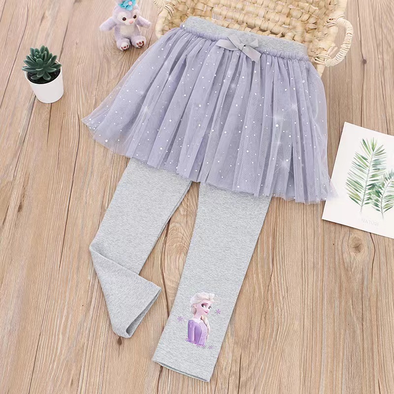 Frozen Pants Rok Tutu Celana Anak Perempuan Elsa Anna - Rok Legging Anak