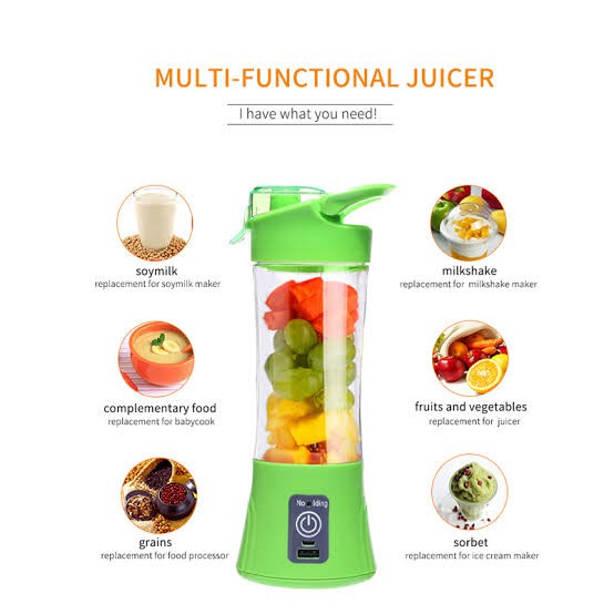 Blender Portable Qllipin Juicer Electrik - Blades Fruit Vegetable Multifunction