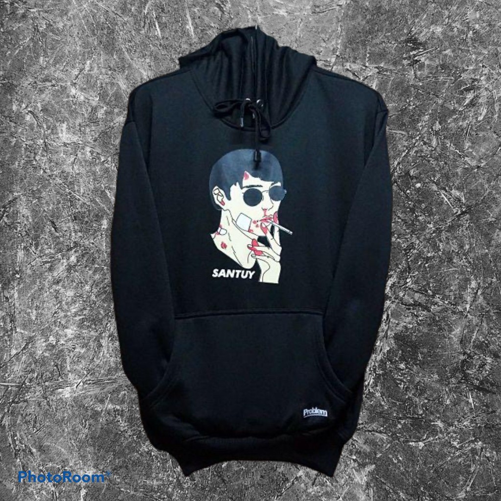 Jaket Hoodie SANTUY GUY SMOKE-Jaket Korea-Jaket Suiter-Jaket Pria-Sweater Pria & Wanita