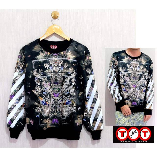 Sweater off white pria / jaket cowok / jaket offwhite murah