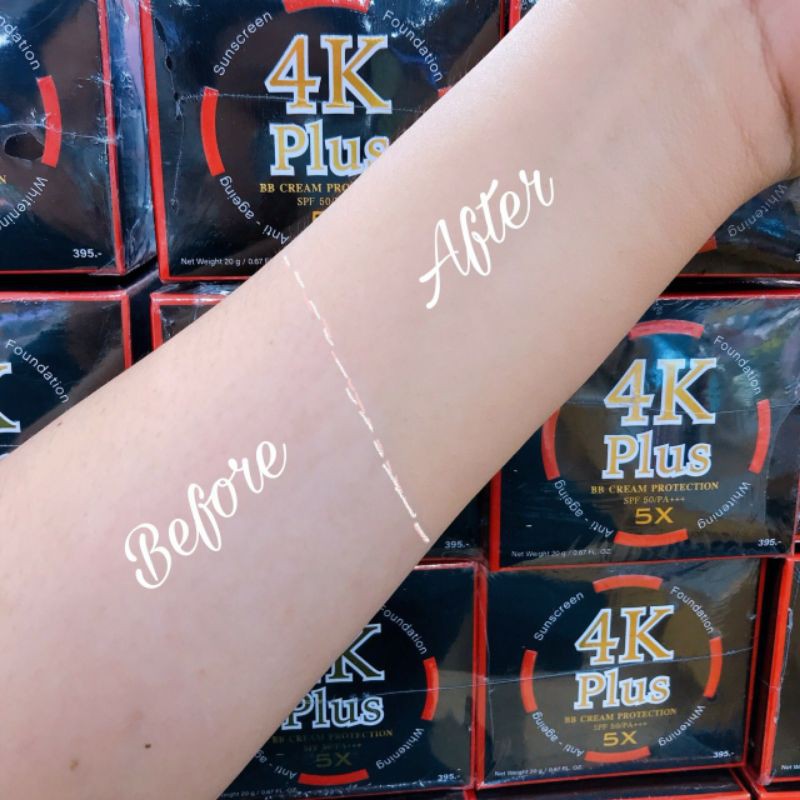 4K PLUS WHITENING NIGHT CREAM + GOJI BERRY + BB CREAM alpha arbutin collagen ginseng snow lotus