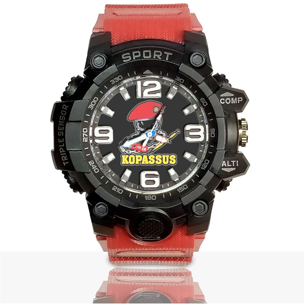 Jam Tangan Custom KOPASSUS Ruber- Water Resistant