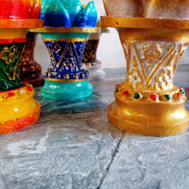 Tempat Dupa Teratai Tinggi Gradasi / Tempat Dupa Unik / Tempat Dupa Khas Bali / Pembakaran Dupa / Souvenir Pernikahan / Wedding Souvenir Unik / Souvenir Murah